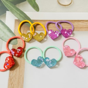 Heart Hair Ties - Etsy