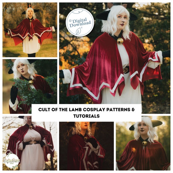 Cult of the Lamb Cosplay Patterns and Tutorials | PDF digital patterns for Cosplay, 26-page instructions, 3D Print Files for Cosplay