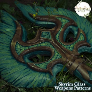 Paquete de patrones de armas de cristal Skyrim / plano digital PDF para Cosplay, Ren Faire, LARP (The Elder Scrolls V: Skyrim) PDF a espuma