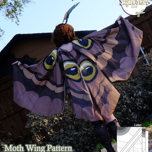 Moth Wings Cloak Pattern | PDF digital download for Cosplay, Ren Faire, LARP, Witchy, Autumnal Looks, Aesthetic | Sewing, Painting, DIY