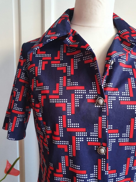 Vintage 70's dress abstract print