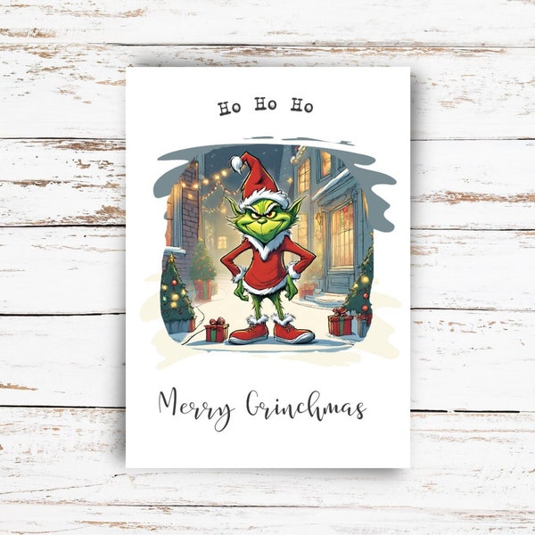 Weihnachtskarte Grinch Grußkarte Geschenkkarte The Grinch Weihnachtskarte