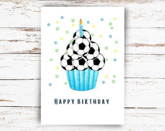 Huxters Geburtstagskarte Für Frauen: Fußball-Rote-Karte-Design Mit „Happy Birthday“ – Romantisch & Witzig, Inkl. Rotem Umschlag (350 G/m² Papier)