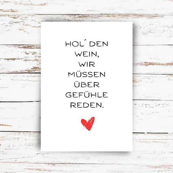 Valentinstag Postkarte Liebe Karte Liebeserklärung Spruch Gefühle
