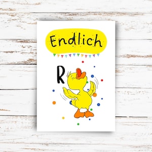 Karte Ruhestand lustig Rente Ente Rentner Endlich Rente Abschied Rente Kollege Postkarte Grußkarte Geschenkkarte Ente DINA6