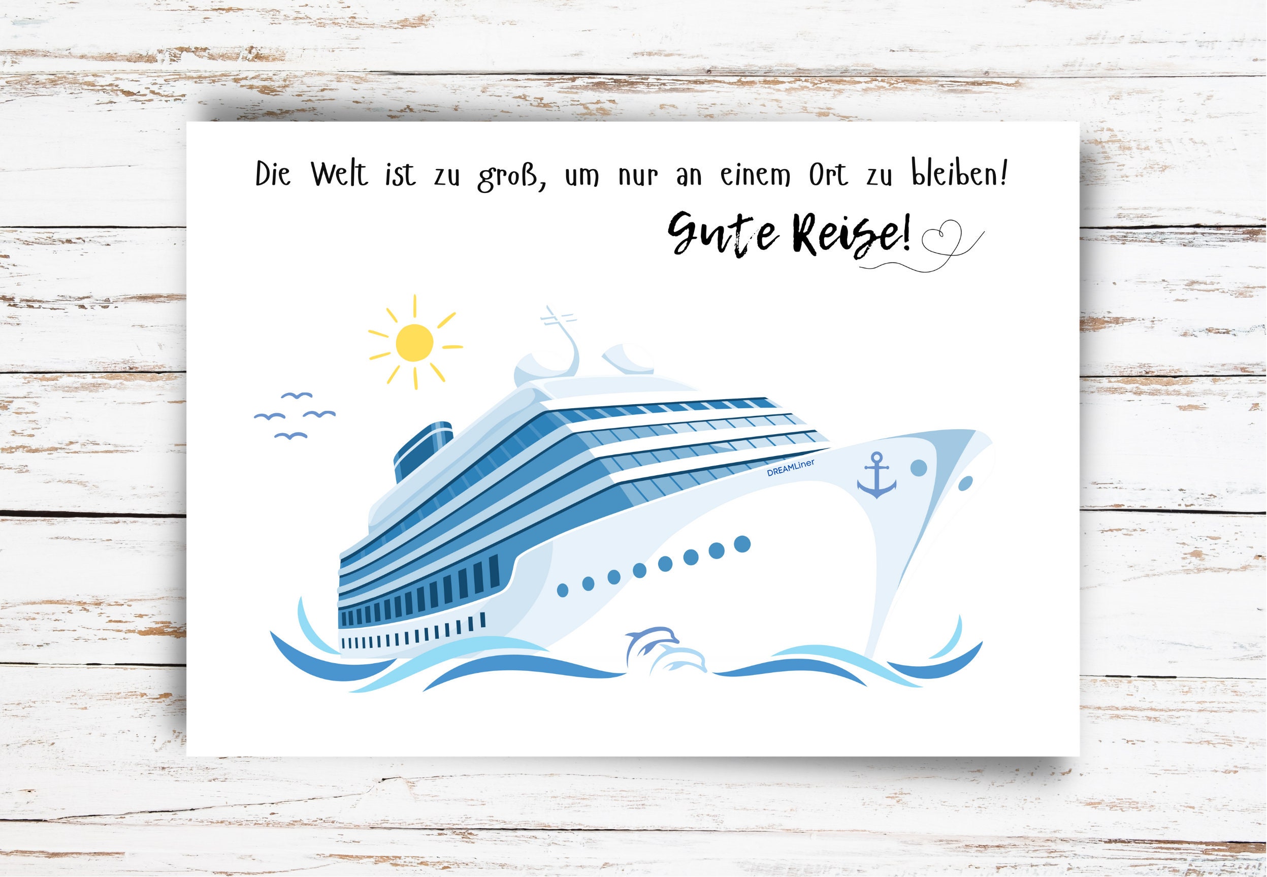 Kreuzfahrt-Gutschein Mit Rubbelaufkleber – Personalisierbare Bordkarte Als Geschenk | Mit Goldenem Umschlag