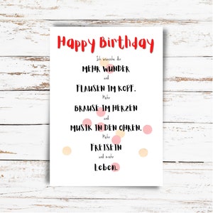 Geburtstagskarte lustig Spruch Grußkarte Geschenkkarte Geburtstag "Ich wünsche dir mehr Wunder"