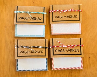 Pagemarker Haftnotizen Punkte Streifen Sticky Notes Klebezettel Memo Pad Pageflags Qudratisch