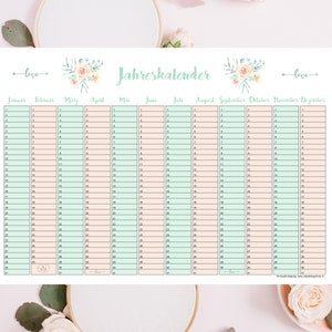 Kalender immerwährend DINA4  Etsy
