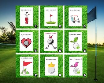 Golf Geburtstagskarte Postkarte Grußkarte Geschenkkarte Postkarte Golfer Golfsport Golf Geburtstagsgrüße vom Golfplatz Golfgeschenk