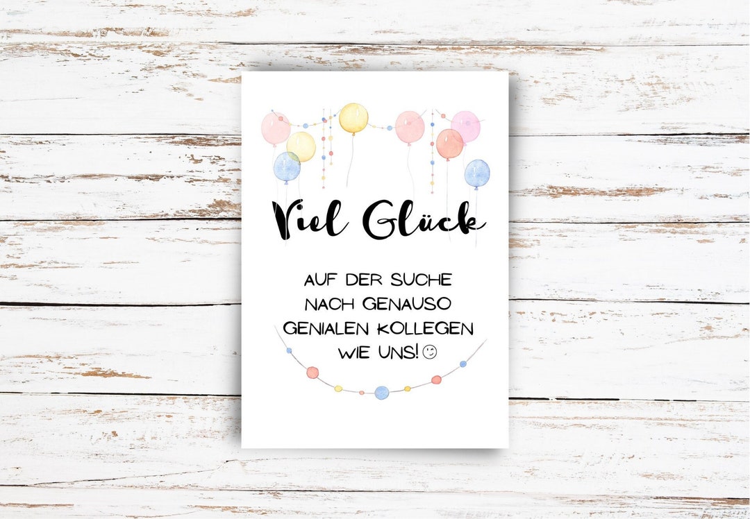 Abschiedskarte Abschied Kollegin Kollege lustig Spruch Postkarte
