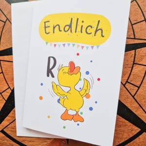 Karte Ruhestand Rente Ente  Rentner Endlich Rente Abschied Rente Kollege Postkarte Grußkarte Geschenkkarte Klappkarte DINA6