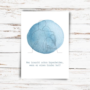 Karte Bruder Geschenk für Bruder Geburtstag Geburtstagsgeschenk Postkarte Bruder