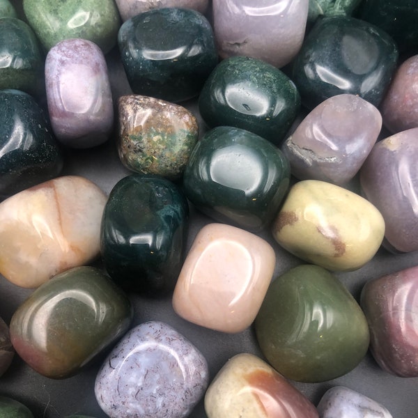 Ocean Jasper Tumbled Stone | Ocean Jasper Stone | Tumbled Ocean Jasper | Jasper Pocket Stone