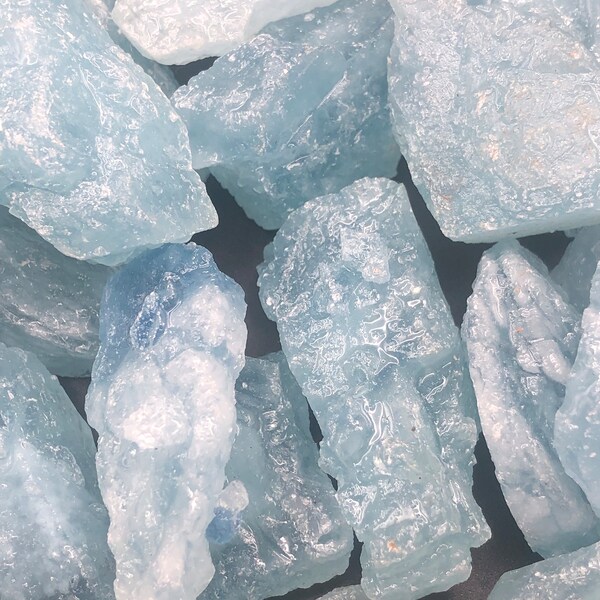 Aquamarine Rough Chunk - Rough Aquamarine - Raw Aquamarine