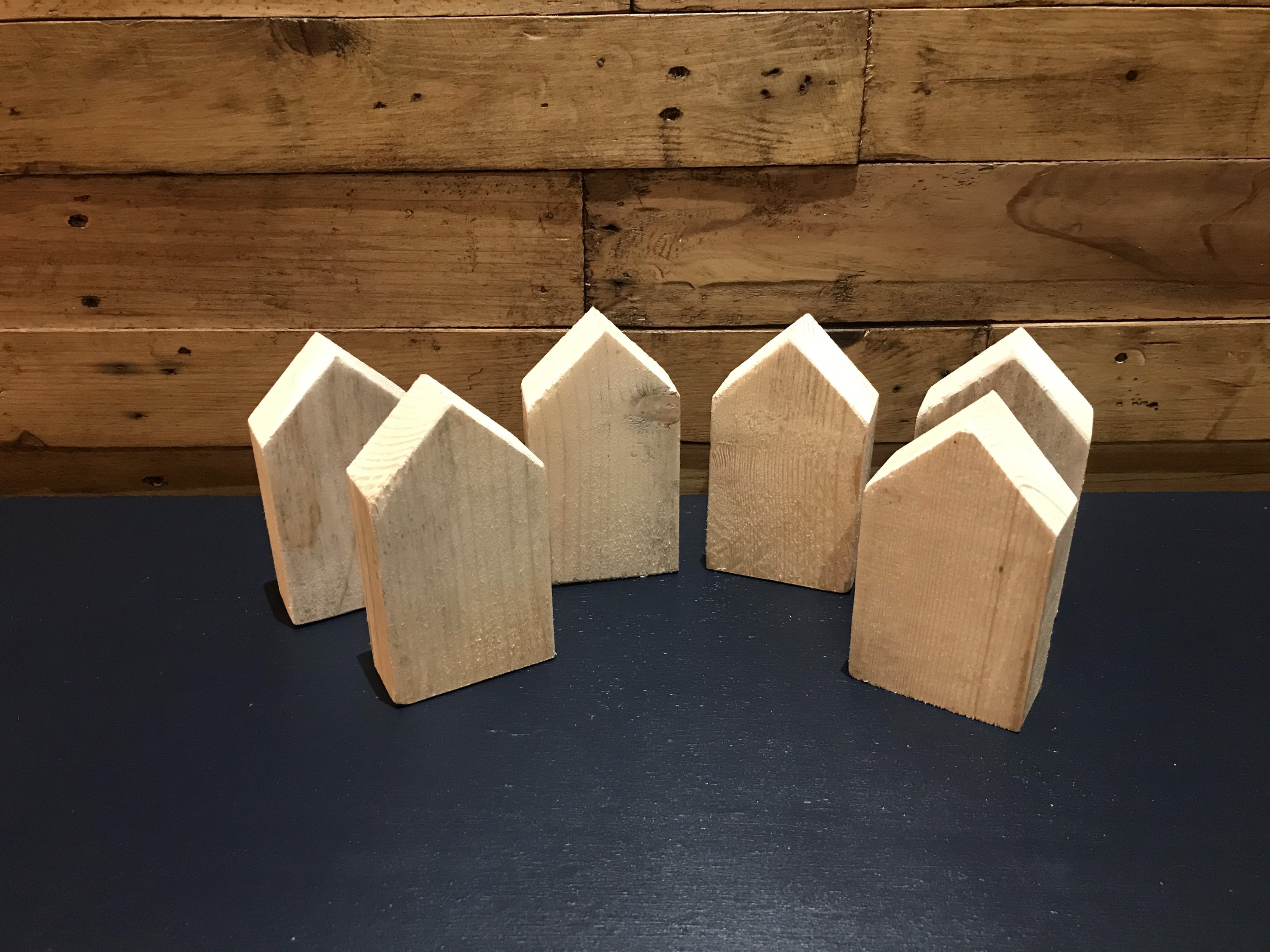 Wooden house blanks raw 13cm make your own design and village Etsy