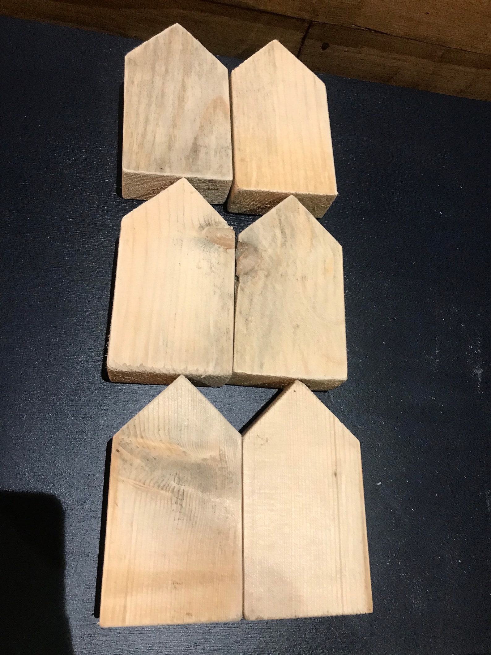 Wooden house blanks raw 13cm make your own design and village Etsy