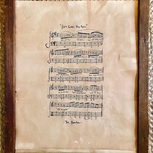 Wedding Song - Choose Your Song - Handmade Sheet Music Decoration, Birthday Gift, lullaby, Nursery, Customized, Personalized, Unique.