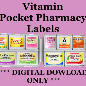 Pocket Pharmacy Vitamin Labels - over 180