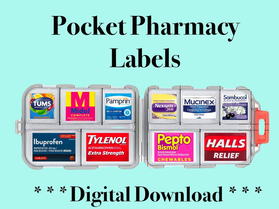 Pocket Pharmacy Labels Over 100 Etsy