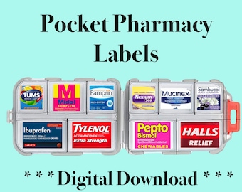 Étiquettes de pharmacie de poche - plus de 100