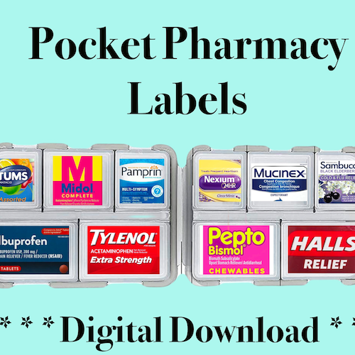 Pocket Pharmacy Labels Over 100 Etsy