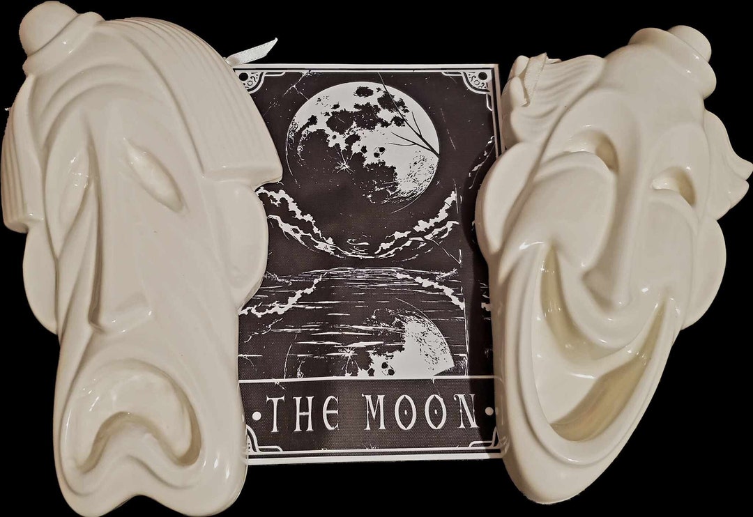 Ceramic/porcelain Comedy & Tragedy Masks UNIQUE ANTIQUE Etsy