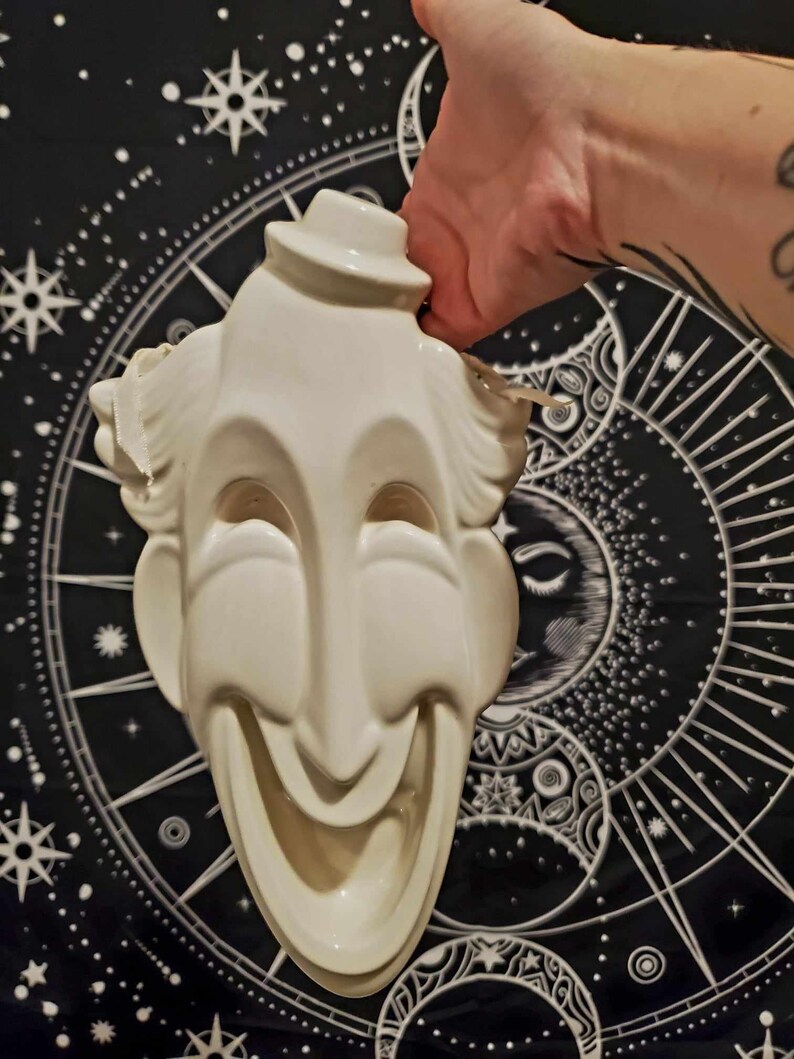 Ceramic/porcelain Comedy & Tragedy Masks UNIQUE ANTIQUE FINDS Etsy