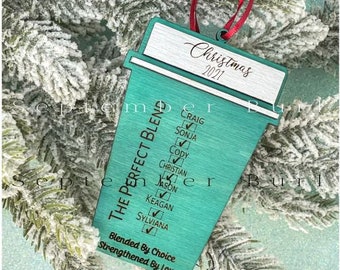 SVG Blended Family Christmas Ornament -not a physical product