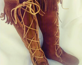 knee high moccasins