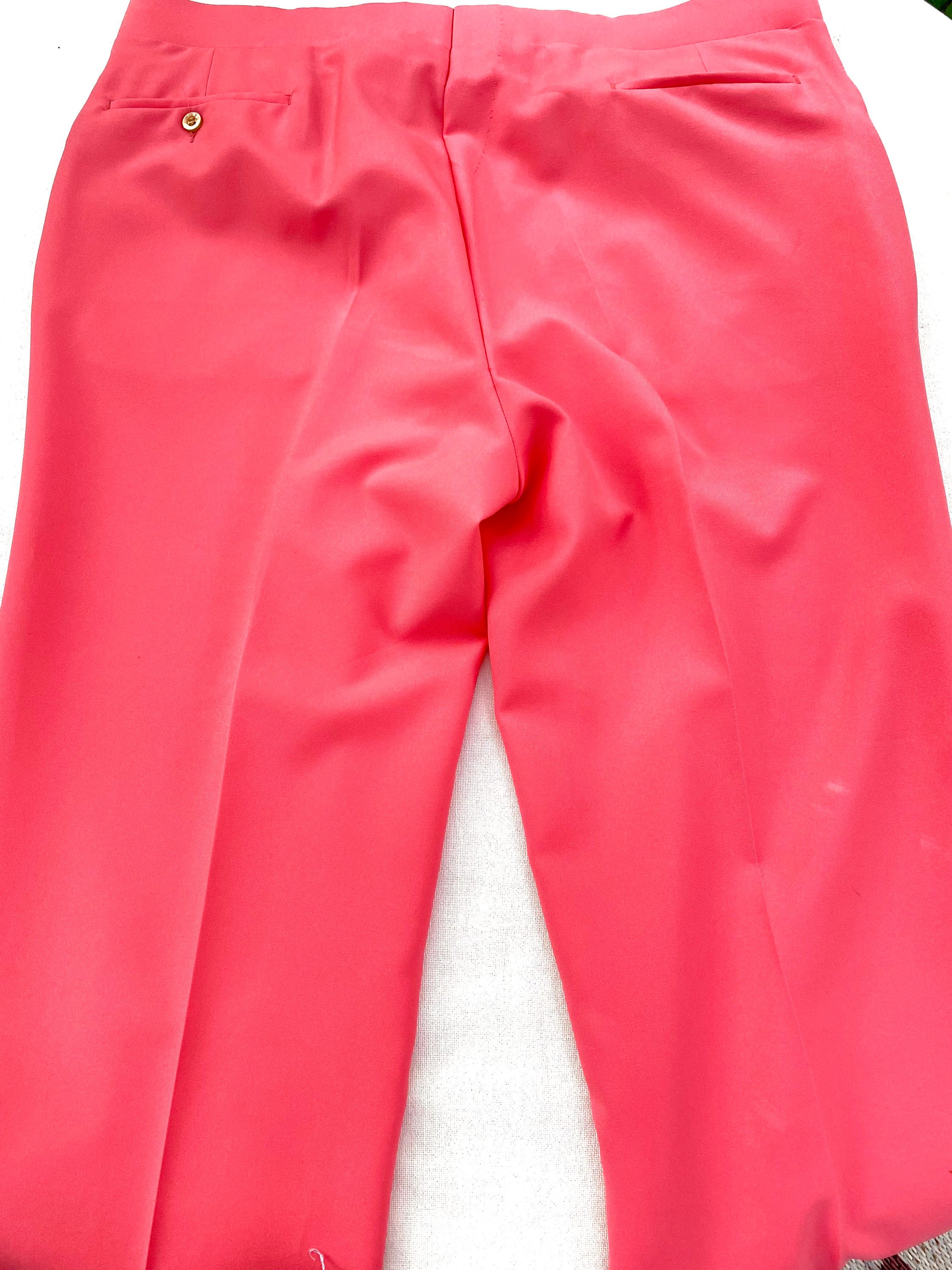 Big Man Pink Polyester Pants Vintage 1950s Mid Century Modern | Etsy