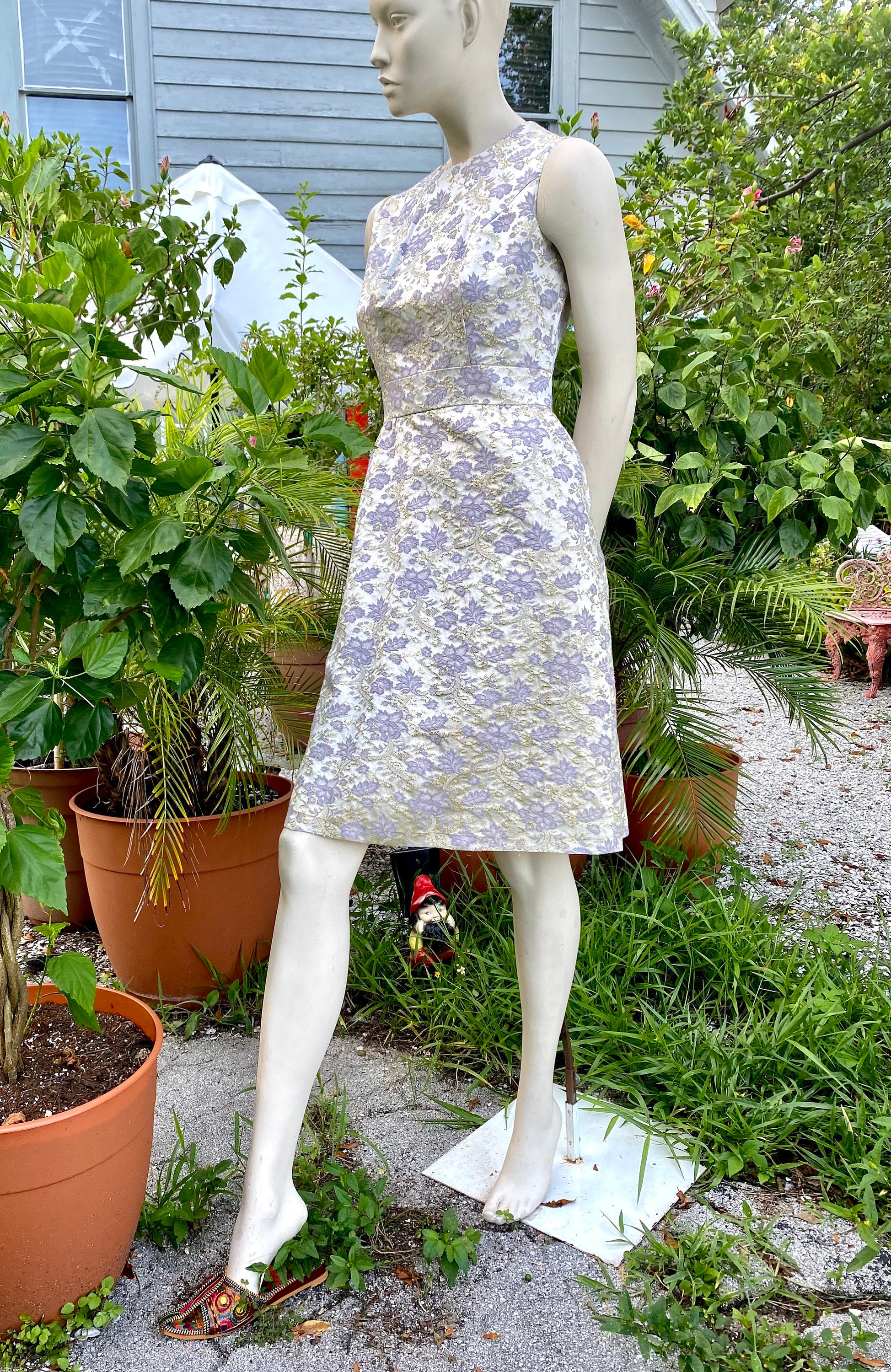 Vintage 60s Brocade Cocktail Dress 