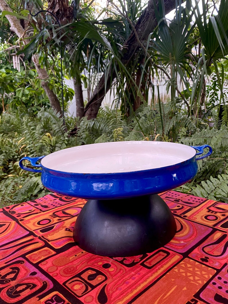 Vintage 1960s Blue Dansk Kobenstyle Paella Pan Made in France Etsy