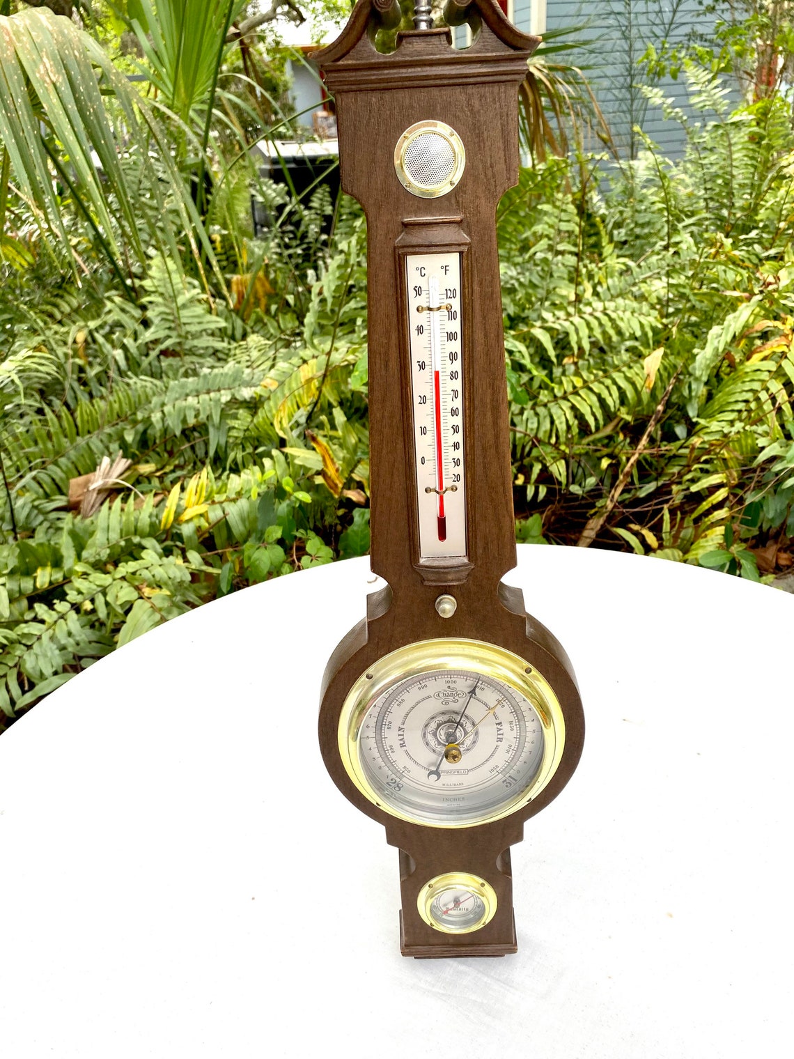 Vintage Springfield Barometer Thermometer Humidity Weather Etsy