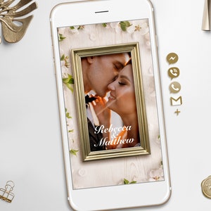 Moderne Hochzeitseinladung, Gold Hochzeit Video Evite, elektronische Hochzeit oder speichern Sie das Datum animierte Video-Einladung, E-Einladung für Smartphone