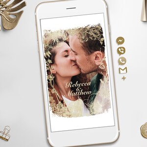Luxus-Hochzeitseinladung, Gold Hochzeit Video Evite, elektronische Hochzeit oder speichern Sie das Datum animierte Video-Einladung, E-Einladung für Smartphone