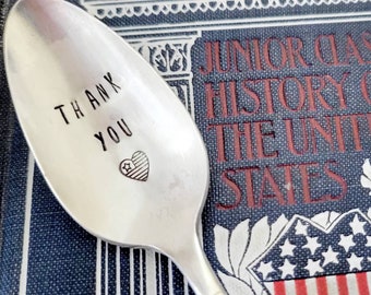 Thank You Vintage Silver Plated Teaspoon, Thank a veteran, thank you for your service,thank you for your courage,honor our military