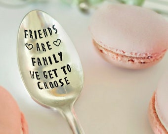 Vintage Silver Plated Teaspoon, friends are family we get to choose