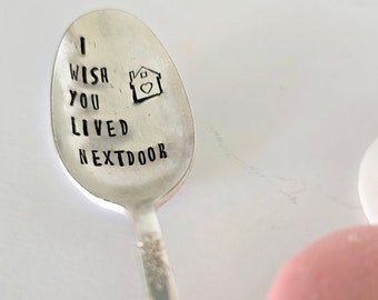 Vintage Silver Plated Teaspoon, I wish you lived nextdoor