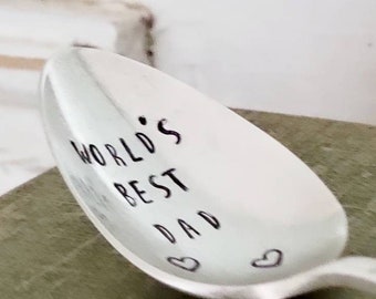 World's Best Dad Vintage Silver Plated Teaspoon,gift for dad,gift for father,gift for fathers day,gift for dads birthday,gift for dog dad