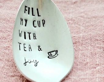 Vintage Silver Plated Teaspoon,Unique gift idea,mothers day gift,tea lover,tea gift,tea gift box.fill my cup with joy,joy gift, joyful,