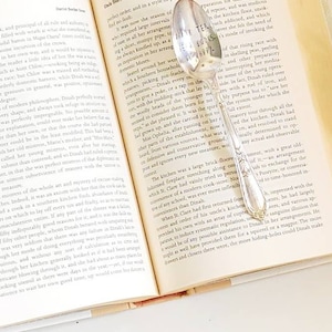 Vintage Silver Plated Teaspoon,Drink Tea, Read Books, Be Happy,Gift for mom, gift for wife,gift for tea lover,gift for her image 6