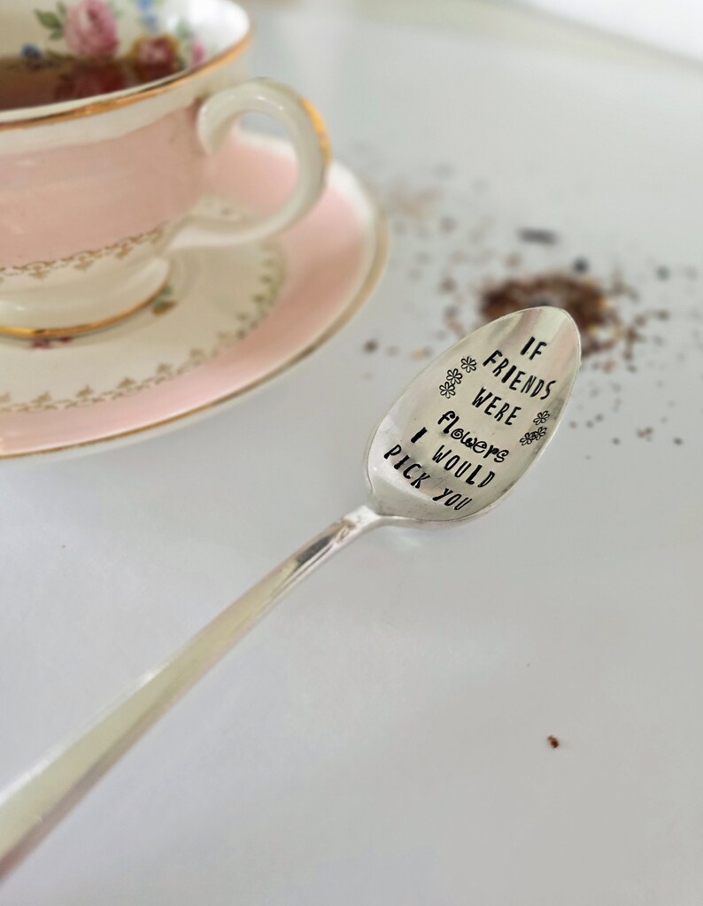 Vintage Silver Plated Teaspoon, if friends were flowers, I'd pick you image 6