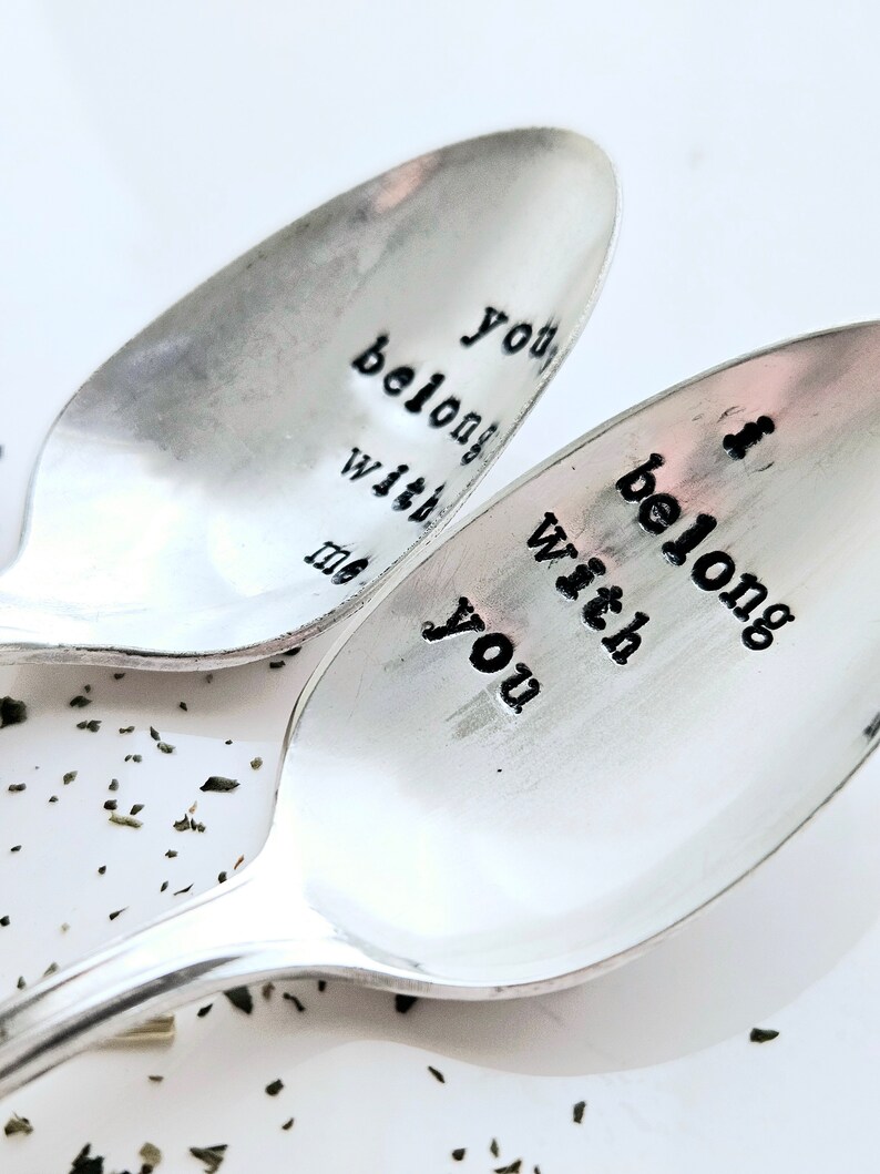 I belong with you,you belong with me vintage silver plated teaspoon,gift for mom,gift for daughter,gift for hurting,gift for her image 5