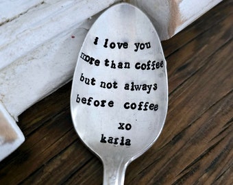 Vintage Stamped Spoon,gift for spouse,gift for boyfriend, gift for girlfriend, anniversary gift,unique gift for anniversary