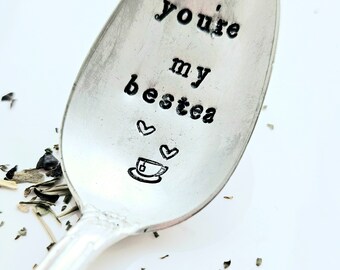 You're my bestea vintage silver plated teaspoon,gift for mom,gift for daughter, missing you,gift for her,gift for wife