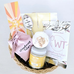 sunshine gift box.youre my sunshine,gift for sick,gift for spouse,create your own gift box,sunshine gift,youre my ray of sunshine,coffee gift box,tea gift box,thinking of you gift box,get well gift box,personalized gift box