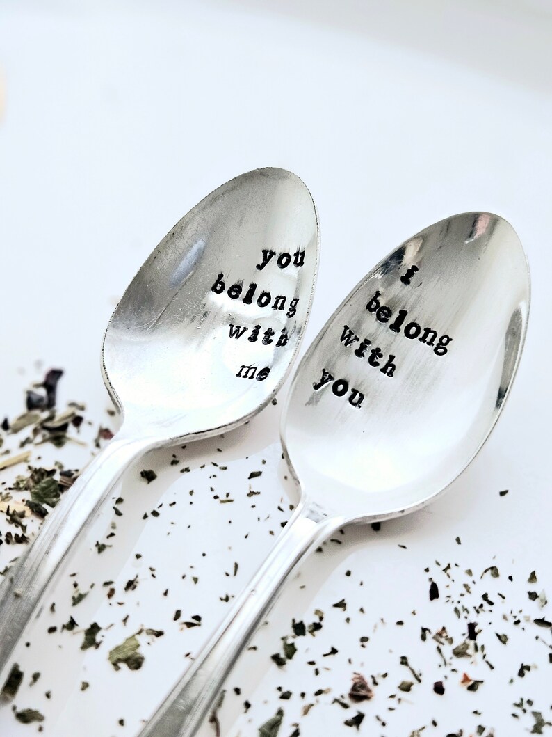 I belong with you,you belong with me vintage silver plated teaspoon,gift for mom,gift for daughter,gift for hurting,gift for her image 8
