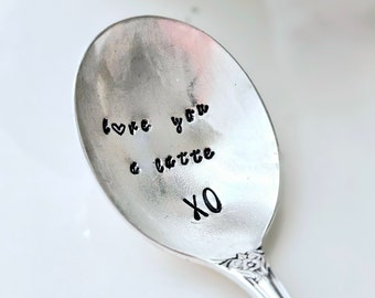 Love You A Latte vintage silver plated teaspoon,gift for mom,gift for daughter,gift for hurting,gift for her,gift for wife