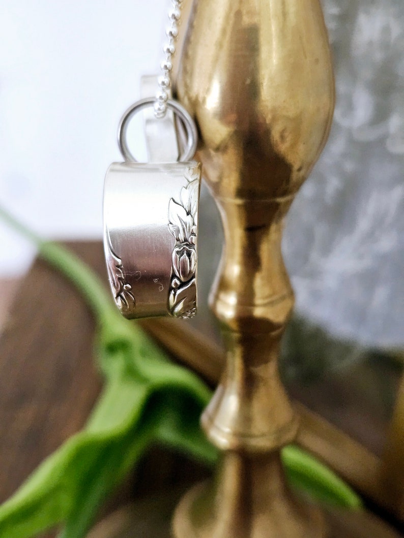 The Proposal,Floating heart pendant,vintage silver plated,unique upcycled gift,gift for mom,gift for best friend,gift for daughter image 4